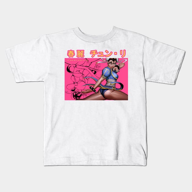 Chun Li! Kids T-Shirt by ohshirtdotnet